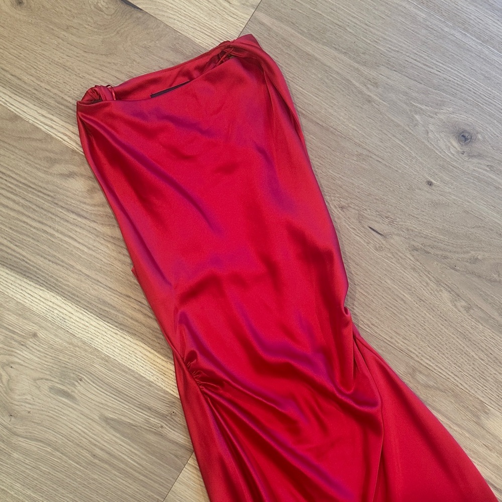 Zara Vibrant Red Midi Dress - Picture 4 of 7